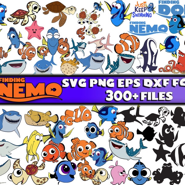 Findet Nemo SVG, Findet Nemo Bundle, Findet Nemo svg, Findet Nemo png, Findet Nemo png, Nemo png, Nemo svg, Nemo Schriftart, Dory svg