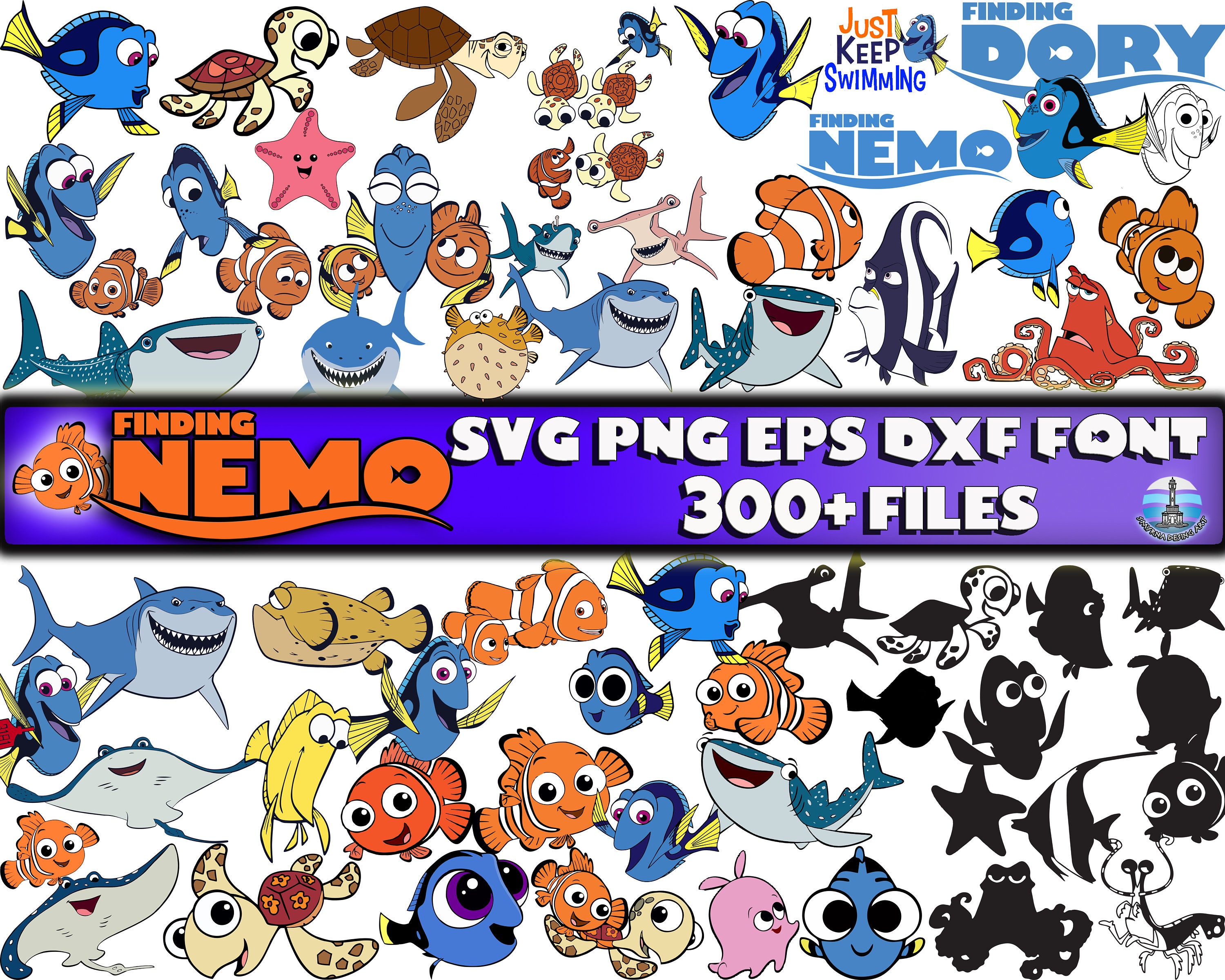 Disney Finding Nemo Large Name Labels $8.99, Rainbow Labels
