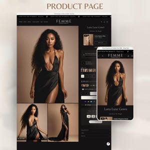 Clothing Shopify Theme 2.0 for Women's Streetwear Fashion & Beauty | Luxe Minimal Beige Black Template image 14