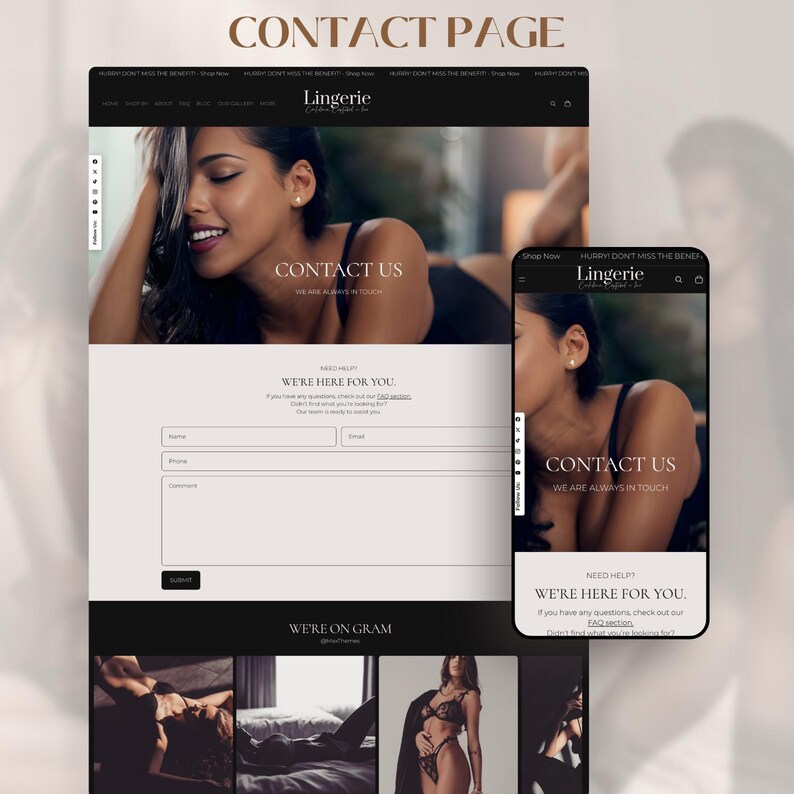Black Dark Shopify Theme 2.0 for Lingerie & Intimates | Luxe Minimal Template image 13
