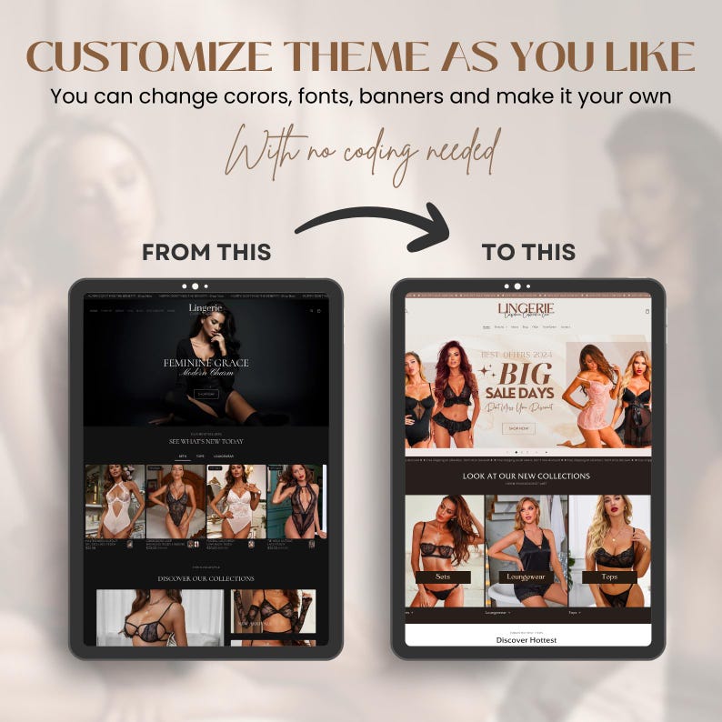 Black Dark Shopify Theme 2.0 for Lingerie & Intimates | Luxe Minimal Template image 7