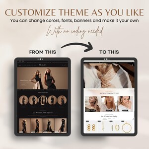 Clothing Shopify Theme 2.0 for Women's Streetwear Fashion & Beauty | Luxe Minimal Beige Black Template image 8