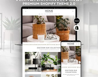 Minimalist Living Shopify Theme | Modern Home Decor & Accents Template | Bonus Canva Graphics