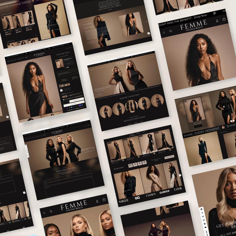 Clothing Shopify Theme 2.0 for Women's Streetwear Fashion & Beauty | Luxe Minimal Beige Black Template image 15