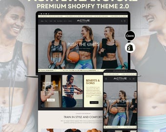 Beige Black Yellow Shopify Theme 2.0 for Sportswear & Activewear | Modern Minimal Template