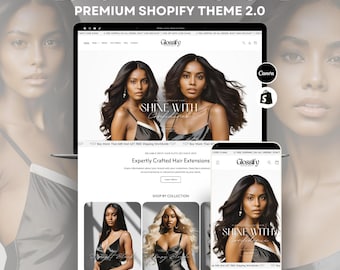 Professional Haircare Shopify Theme | White & Grey Clean Luxe Template | Minimalist Hair Salon Website 2.0