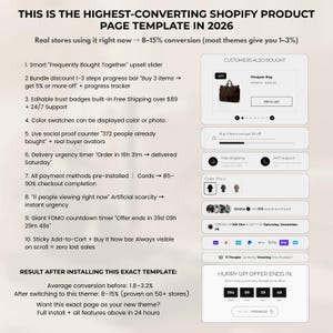 Clothing Shopify Theme 2.0 for Women's Streetwear Fashion & Beauty | Luxe Minimal Beige Black Template image 7