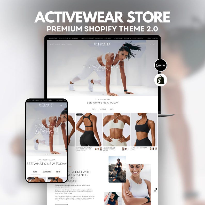 White Black Shopify Theme 2.0 for Sportswear & Activewear | Clean Minimal Template image 1