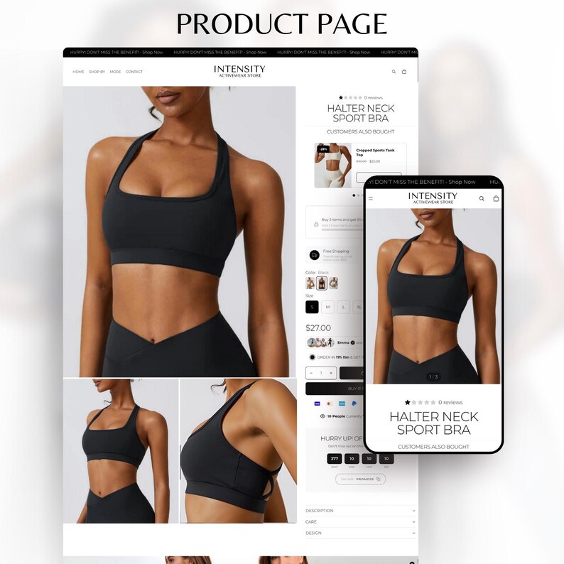 White Black Shopify Theme 2.0 for Sportswear & Activewear | Clean Minimal Template image 11