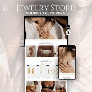 Beige White Shopify Theme 2.0 for Jewelry & Bijouterie | Clean Minimal Template
