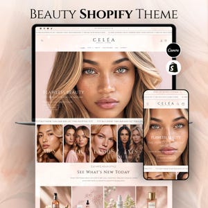Peach Pink Shopify Theme for Wellness & Skincare | Feminine Beauty Boutique | Elegant 2.0 Website Design