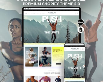 Blue White Yellow Shopify Theme 2.0 for Sportswear & Activewear | Fresh Minimal Template