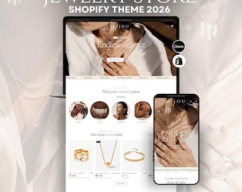 Beige White Shopify Theme 2.0 for Jewelry & Bijouterie | Clean Minimal Template