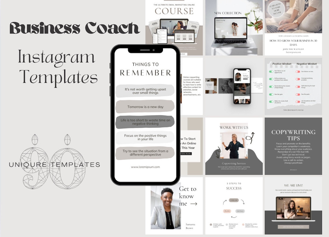 Business Coach Instagram Templates | Social Media Manager Templates ...