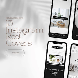 15 Instagram-Rollen-Vorlagen | Minimalist Reel Covers | Reel Cover Vorlage Bearbeitbar in Canva | Reel Template Cover