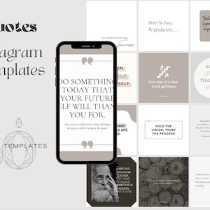 60 Instagram Quote Template Canva| Social Media Quotes| Instagram Motivational Post Templates| Inspirational Minimalist Story Quote Pack