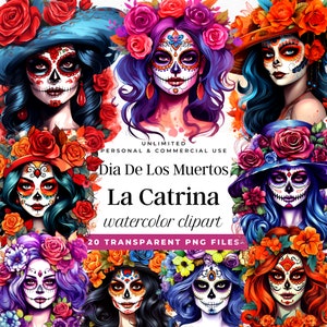 Dia De Los Muertos La Catrina Png Clipart, Tag der Toten Transparente Png Sublimationsdesign, mexikanischer Halloween Png, freie kommerzielle Nutzung