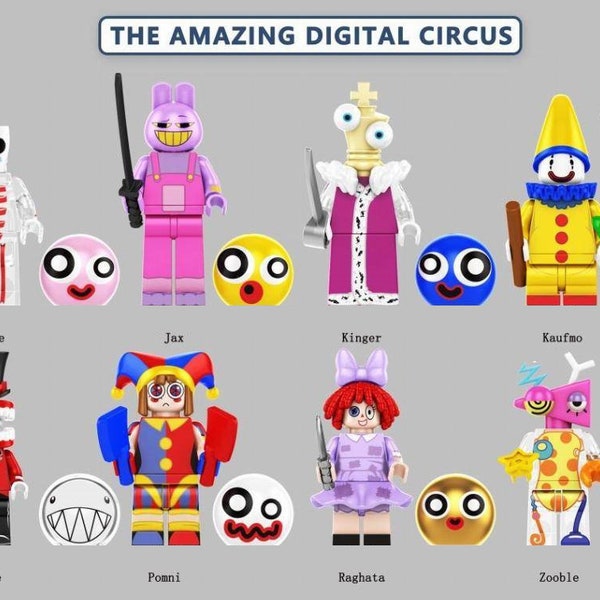 Amazing Digital Circus Charakter - Klemmbaustein Custom Minifigur MOC