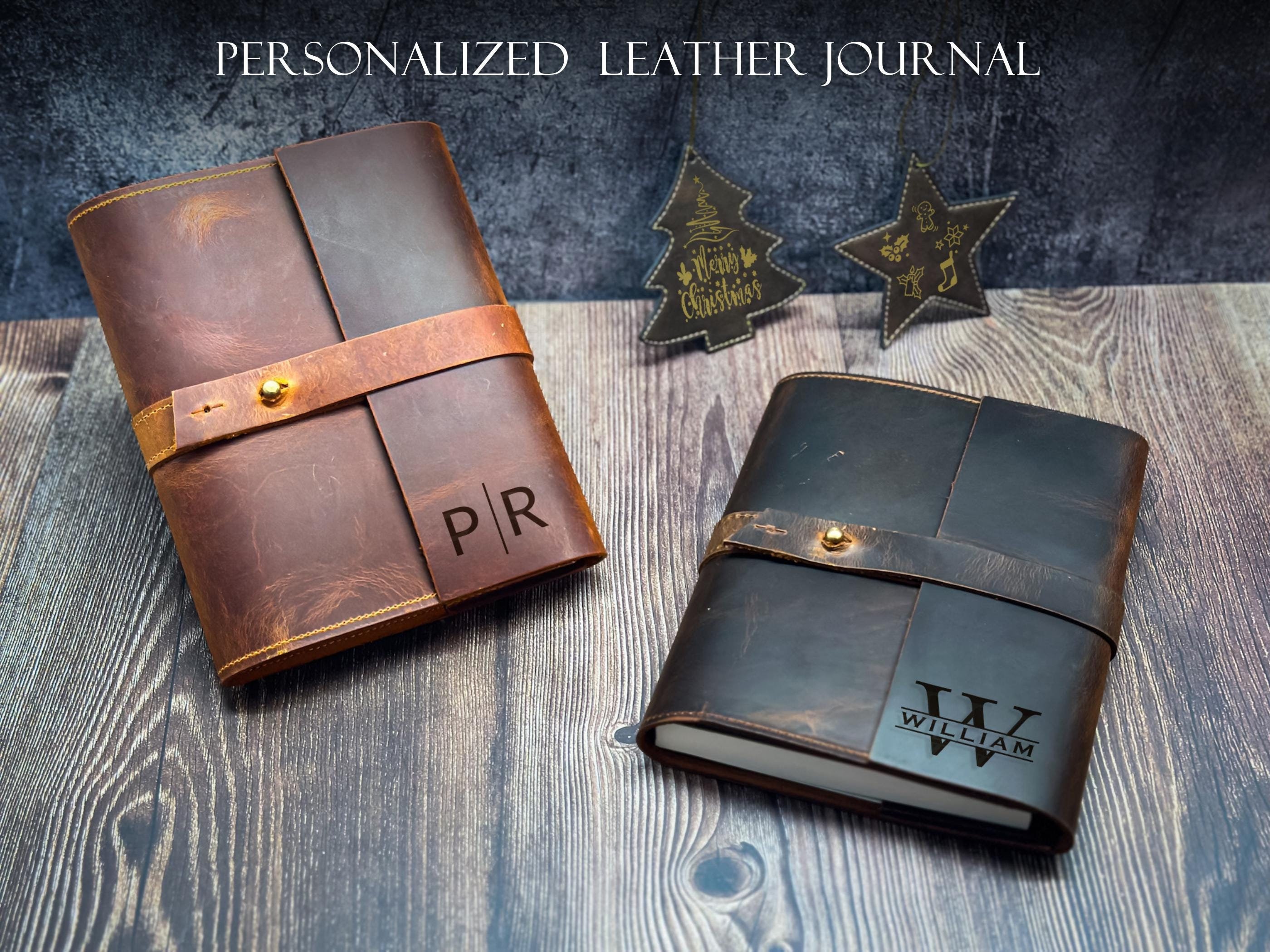 Refillable Leather Journal with Free Notebook and Pen, Company Gift, Employee Gift, Laser Engraved Planner, Gift for Her