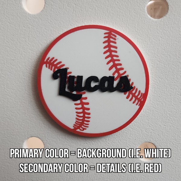 Custom Name Baseball Bogg Bag Charm