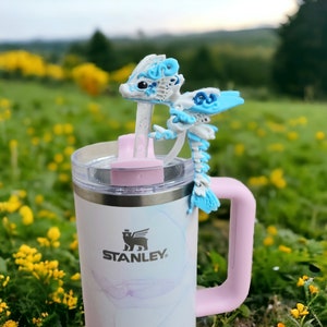 Blue Faerie Dragon 10mm Stanley Straw Topper 30oz 40oz