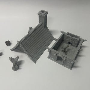 Tabletop Middle Ages Architecture Terrain Scenery for 18mm/28mm Miniatures Wargaming, DND, 3D Printed and Paintable