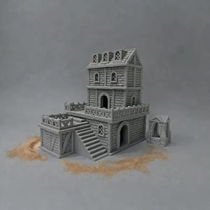 Tabletop Middle Ages Architecture Terrain Scenery for 18mm/28mm Miniatures Wargaming, DND, 3D Printed and Paintable