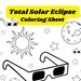 Total Solar Eclipse Coloring Sheet - Etsy
