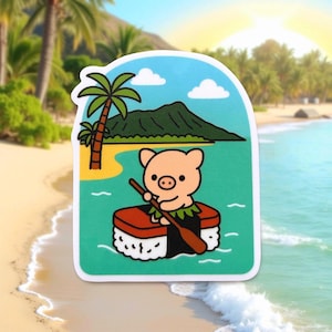 Ham on a Spam (Musubi) Vinyl Sticker