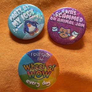 Y2K Webgame Button Badges