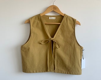 Mesa Workshop Handmade Cotton Tie Front Blouse