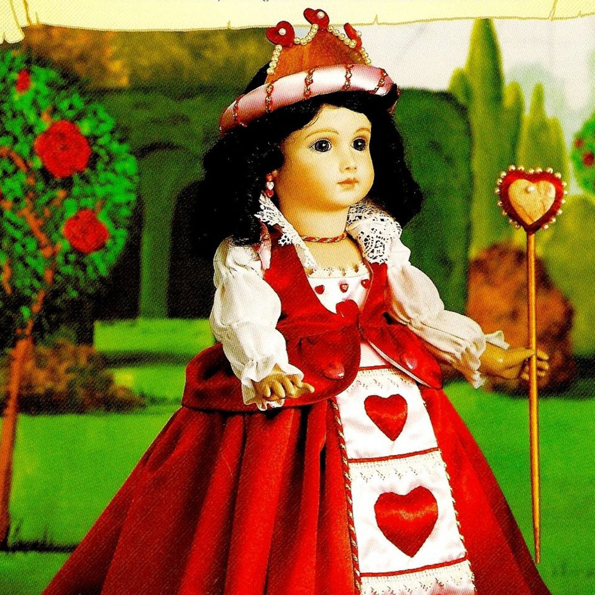 Vintage Doll Clothes PDF Pattern DIY Dress Tutorial 22-25 inch Queen of Hearts Sewing Adapting Pattern eBook Instant Download | English
