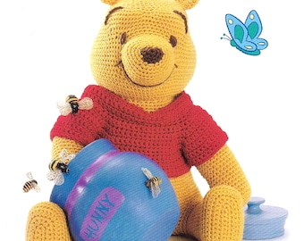 Vintage Instant Digital Download Crochet Pattern Winnie The Pooh and Friends Four Crochet Toys Child Gift DIY Tutorial Amigurumi pattern
