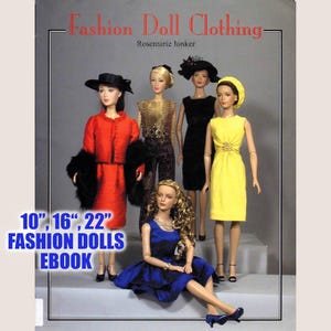 Fashion Doll Clothing PDF eBook | Sewing Vintage Pattern Instant download 10 16 22 inch Doll wardrobe Skirt jacket pant dress prêt-à-porter