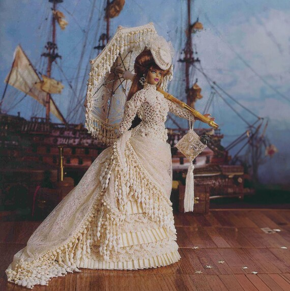Ladies Dresses Paper Dolls Crochet Detail Lace Dress Paper Dolls