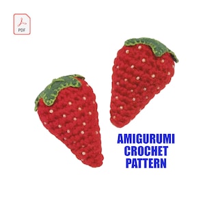 Beginner-friendly Amigurumi Life-sized Strawberries Vintage CROCHET PATTERN | Stuffed Toy Easy Plushie Play Food  PDF Instant Download