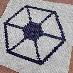 Patrón de crochet con gráfico circular CIS para principiantes de Star Wars Fans Blanket (60 x 60 cuadrados) PDF de la Alianza Separatista Descarga instantánea