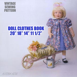 WZÓR DO SZYCIA PDF 20" 18" 14" 11 1/2" cala Ubranka dla lalek eBook | Vintage Dress Journal Pinafore Coat Copy Bloomers Book Instant Download