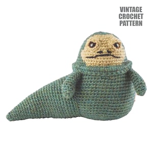 PDF Amigurumi Star Wars Jabba The Hutt HÄKELANLEITUNG | 6,5 "Vintage Kopfgeldjäger Kartell handgemachte Geschenk Slug-ähnliche Form Instant Download