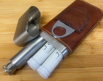 Cigar case with cutter