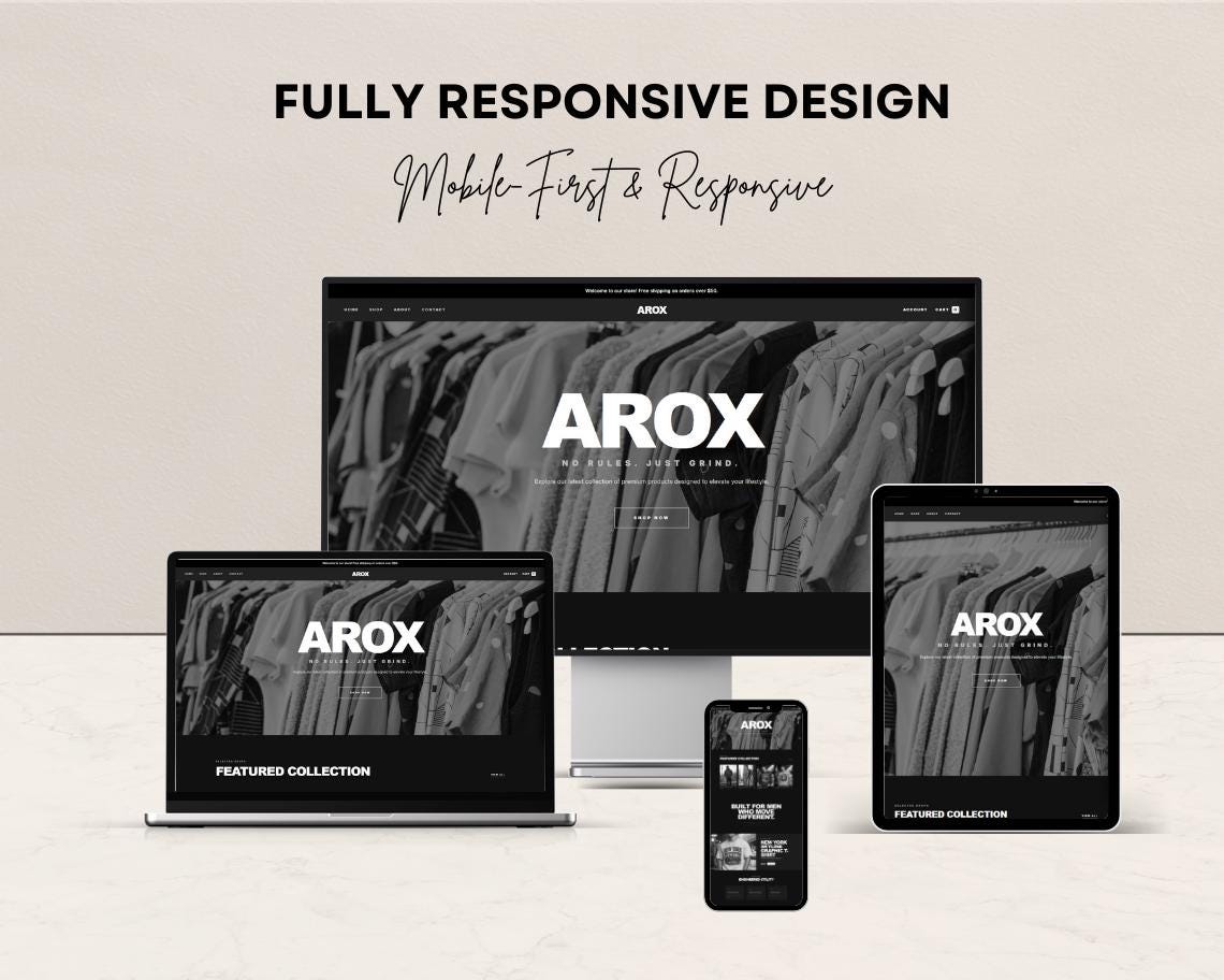 AROX Streetwear Shopify Theme | Dark Fashion Clothing Store Template ...