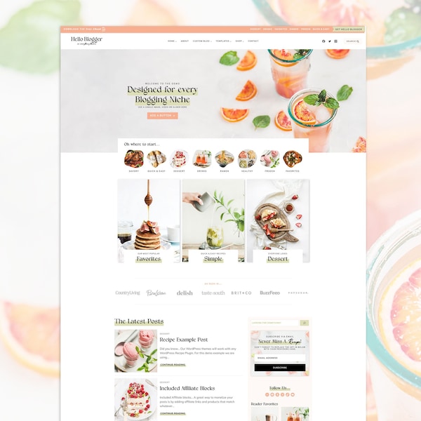 Hello Blogger WordPress Theme | Feminine WordPress Theme | Kadence Theme