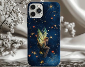 Celestial Fairy Phone Case, Fantasy Galaxy Design, Magical Mystical Cell Phone Protector, Compatible with iPhone and Samsung smartphones
