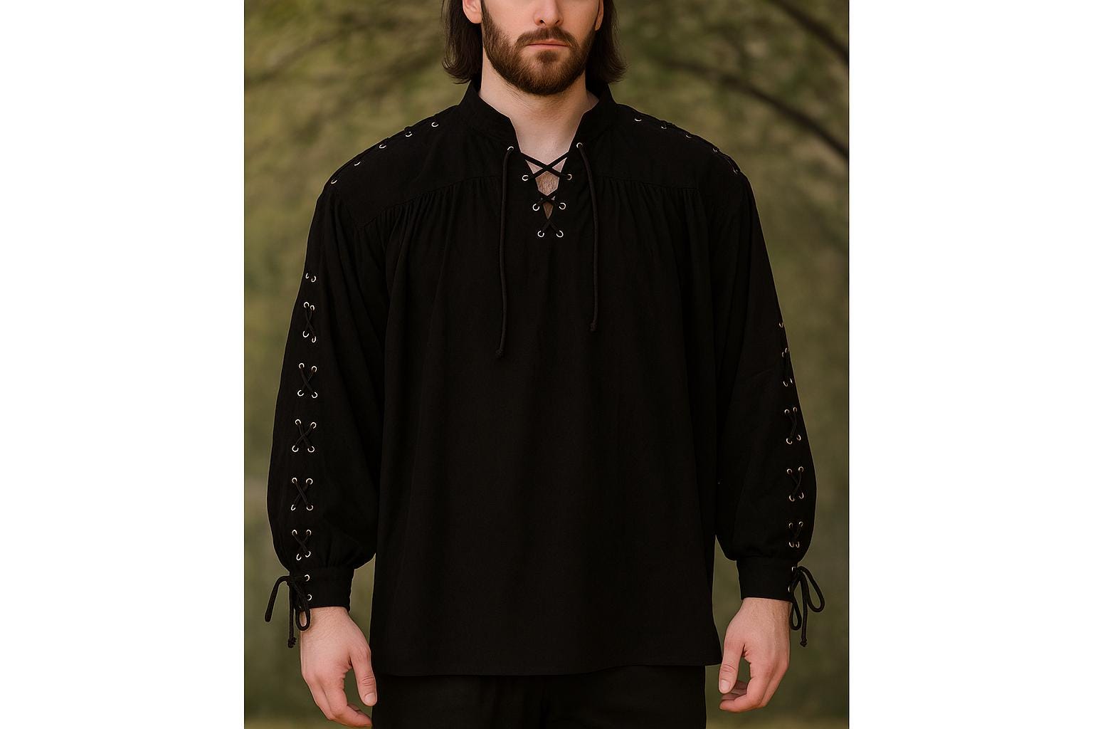 Medieval Knight Warrior Tunic, Renaissance Viking Pirate Shirt for Men ...