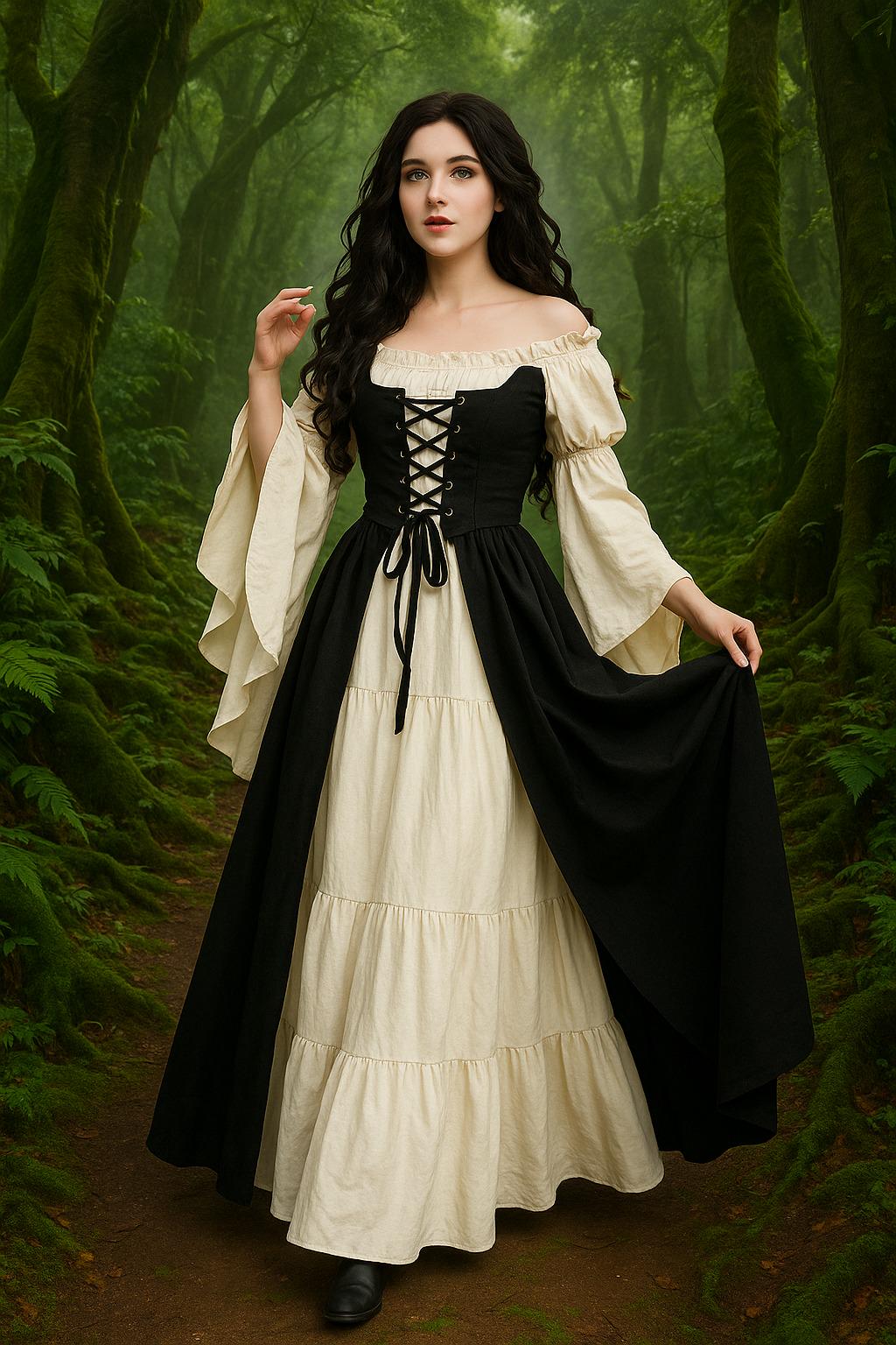 Renaissance Dress Medieval Costume Women Halloween Costumes - Foto 10