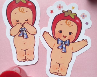 Cute cherub vinyl stickers, kawaii stickers, cute art, Vintage stickers, kewpie art, angel stickers