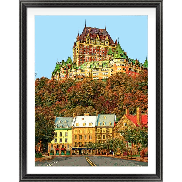 Fairmont Le Château Frontenac Hotel, Quebec |  Original Digital Art Print | Top Designers | PRINTABLE Digital Download | Premium Wall Art