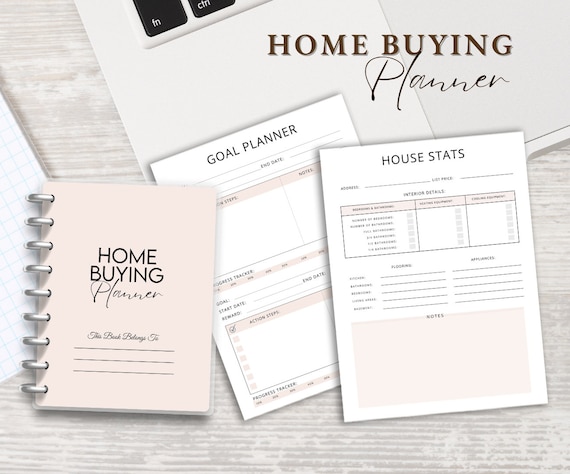 Home Buying Planner, Real Estate Organizer, Mortgage Tracker, House Hunting Journal, Personal Finance Notebook