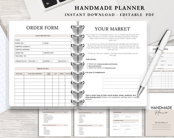 Planificadores, agendas y cuadernos mensuales y de negocios hechos a mano.
