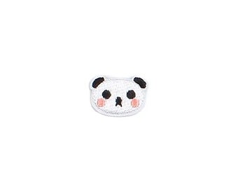 écusson petit panda | Mini tête de panda kawaii | Insigne thermocollant miniature animal | Patch pour veste à col chemise et revers pour poupée DIY pour enfants